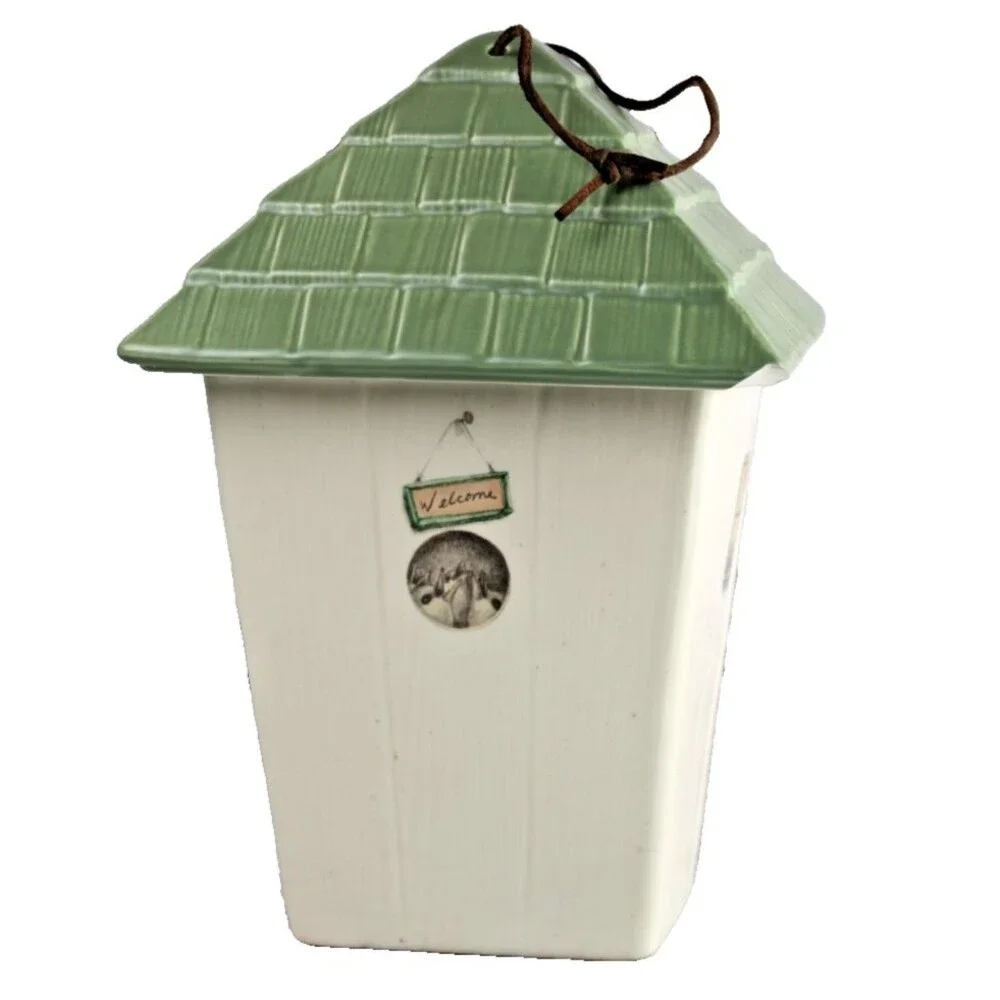 Vintage Pfaltzgraff Naturewood Birdhouse Wall Pocket Planter Made in USA
